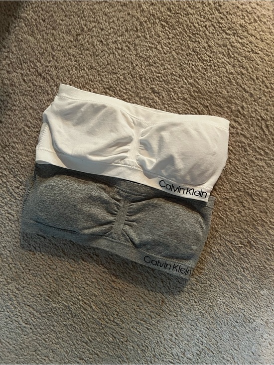 Calvin Klein Other - Calvin Klein White & Gray Seamless Bandeau Bras - 2-Pack